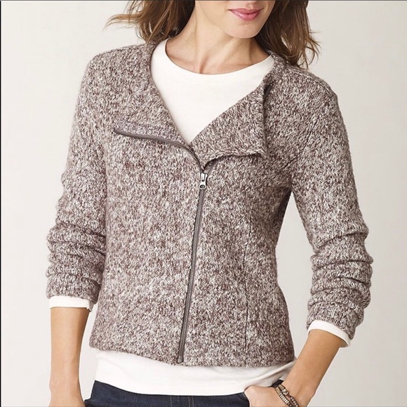 J. Jill Sweaters - J.Jill assymetric zipper moto style cardigan.